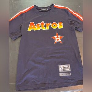 Blue and Red Short Sleeve Tees with Astros Logo